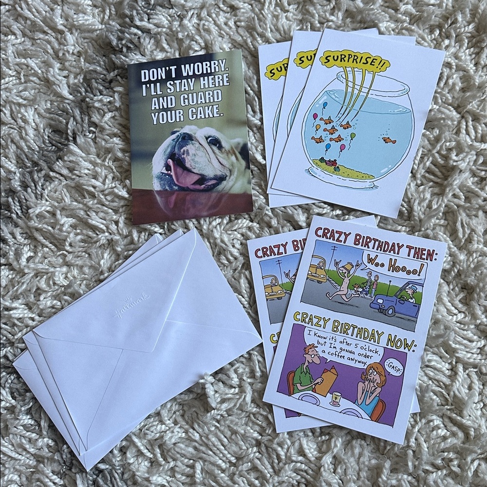 Hallmark Assorted Birthday Cards with Envelope Set of 6